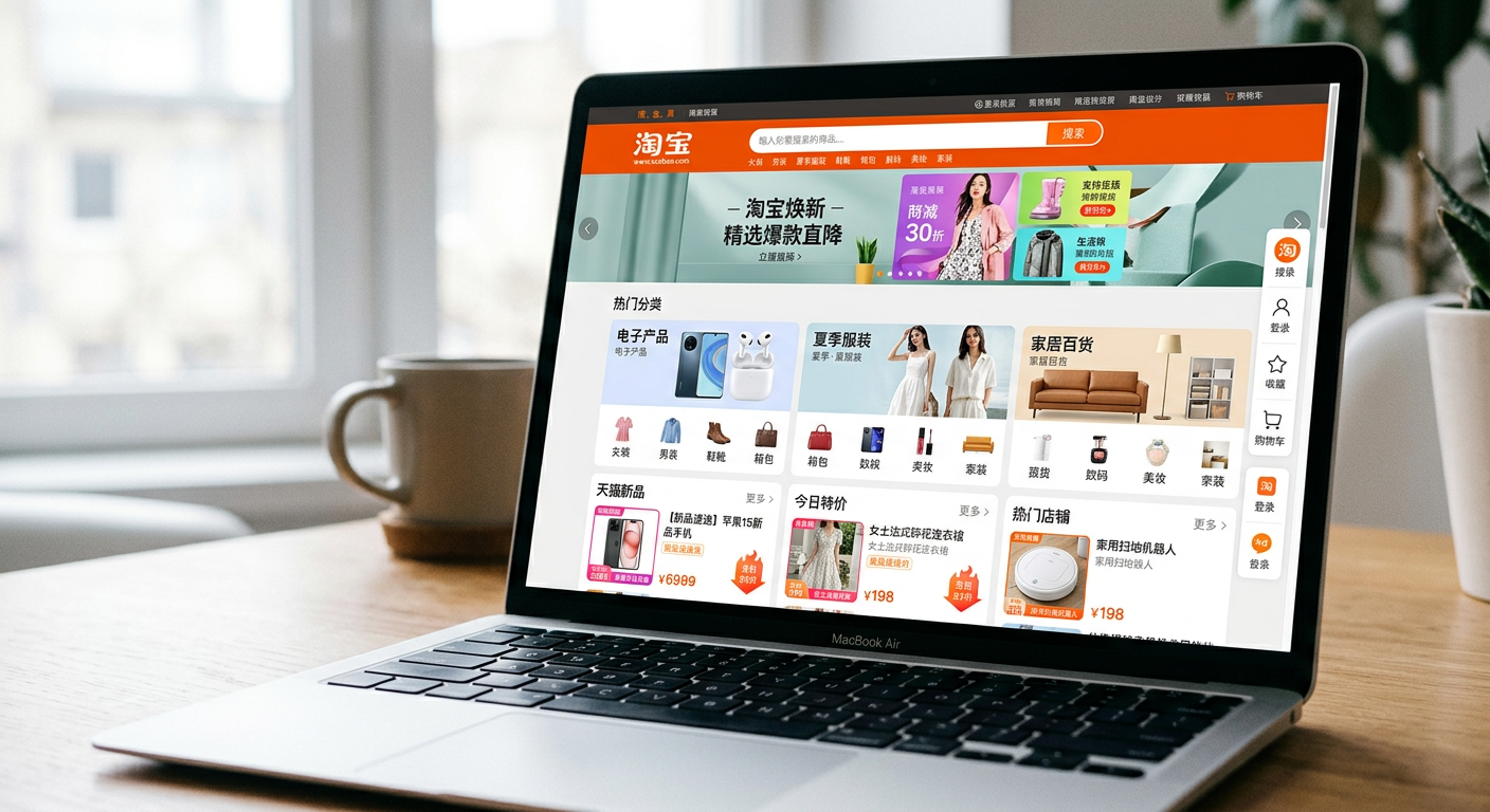 Taobao Homepage - เว็บไซต์อีคอมเมิร์ซยักษ์ใหญ่ของจีน