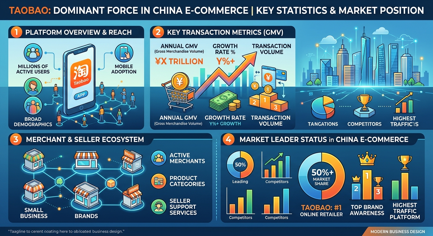 Infographic - สถิติความนิยมของ Taobao ในตลาดจีน