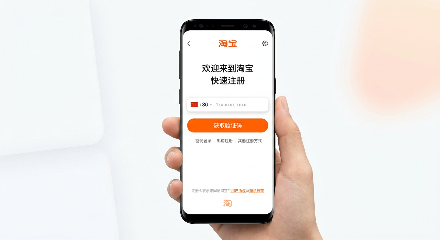 ขั้นตอนการสมัคร Taobao ผ่านแอปบนสมาร์ทโฟน