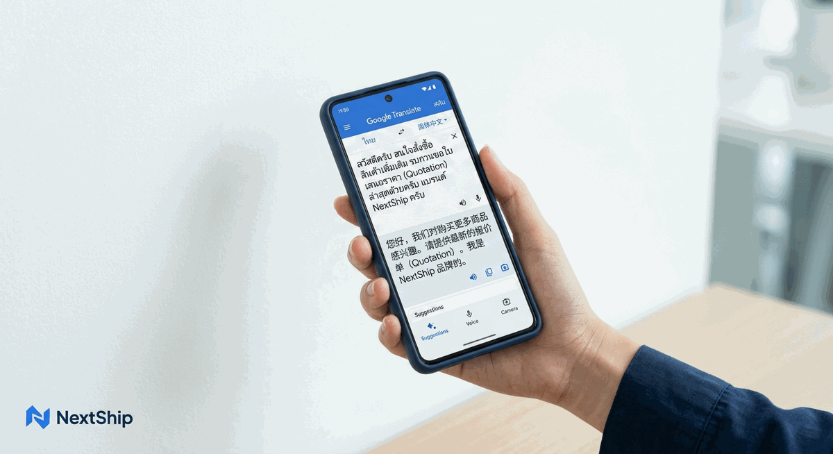 ภาพแสดงการใช้ Papp Go หรือ Google Translate