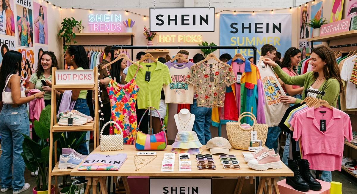 รูปตัวอย่างสินค้าจากหมวดหมู่ต่างๆ ใน SHEIN