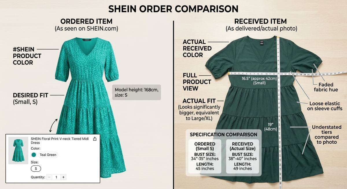 ตัวอย่างสินค้าที่มีสีและขนาดต่างจากรูป