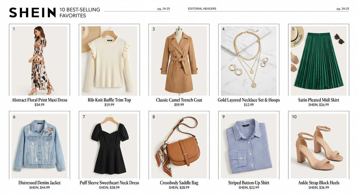แกลเลอรีสินค้า SHEIN ยอดนิยม 10 อันดับ