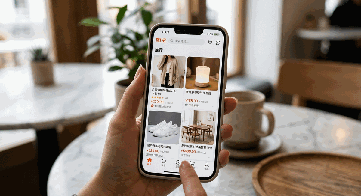 Taobao app interface