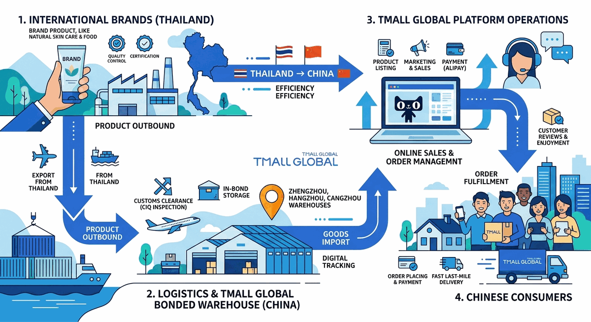 Tmall Global cross-border Thailand to China
